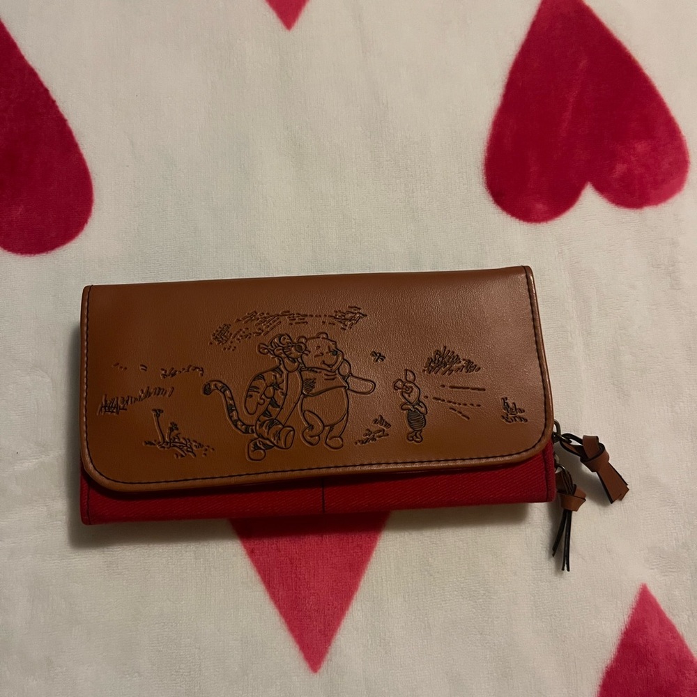 Brown and Red Wallet Winnie the Pooh Disney